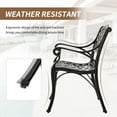 thumbnail image 5 of PATIO-IN 5 Piece Outdoor Patio Dining Set, Cast Aluminum Round Table and Chairs, Bronze, 5 of 7