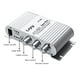 thumbnail image 5 of Amplificador de Potencia Mini Injueey para coche USB MP3 MP4 altavoz plata, 5 of 6