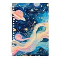 thumbnail image 2 of Starry Sky Planets Ring Binder Notebook Journey Note Diary College Ruled Spiral Notebook Study Loose Leaf Paper A5 60 Pages, 2 of 8