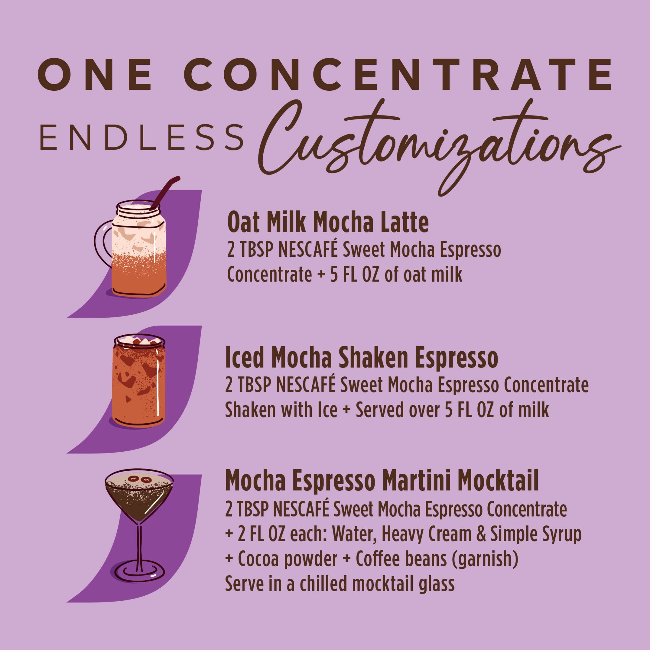 NESCAFÉ Espresso Concentrate Sweet Mocha, Flavored Coffee Concentrate, Instant Espresso, 16 Shots 16.9 fl oz
