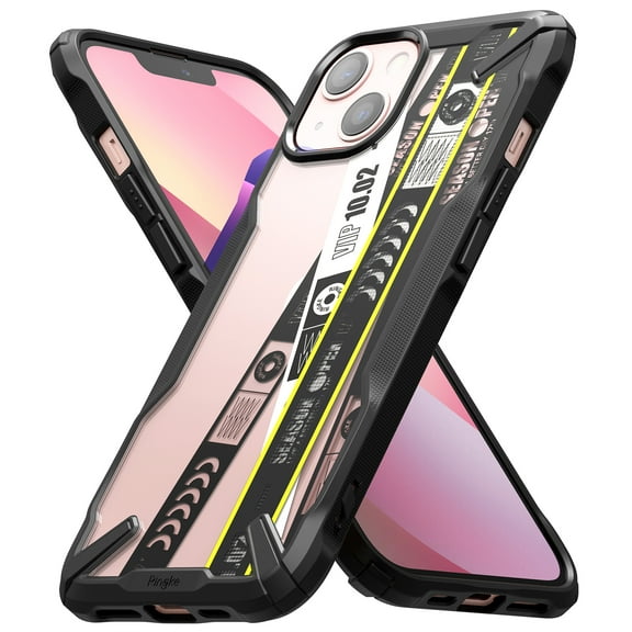 Ringke Fusion-X Design Case Compatible with iPhone 13, Designed Hard Back Shockproof Advanced Bumper Cover - Tiket Band