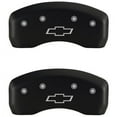 thumbnail image 2 of MGP 4 Caliper Covers Engraved Front & Rear Bowtie Matte Black finish silver ch, 2 of 2
