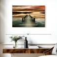 thumbnail image 3 of Elephant Stock Sunset Jetty Wall Art - Horizontal Canvas Wall Art - Living Room Wall Decor - Nautical Canvas - Brown And Beige Decor By Danita Delimont - 36" x 24", 3 of 8