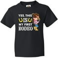 thumbnail image 3 of Inktastic Yes, this IS my First Rodeo- cowgirl in hat and boots Youth T-Shirt, 3 of 5