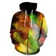 thumbnail image 1 of Sudadera con capucha y cremallera con estampado 3D de humo colorido para hombre y mujer, estilo hip hop callejero, chaqueta con capucha unisex para primavera y otoño, 1 of 6