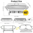 thumbnail image 6 of Chafing Dish Buffet Set 2 Pack, Jacgood 8QT Stainless Steel Chafing Dishes for Buffet, Chafers and Buffet Warmers Sets for Parties, Events, Wedding, Camping, Dinner, 6 of 7