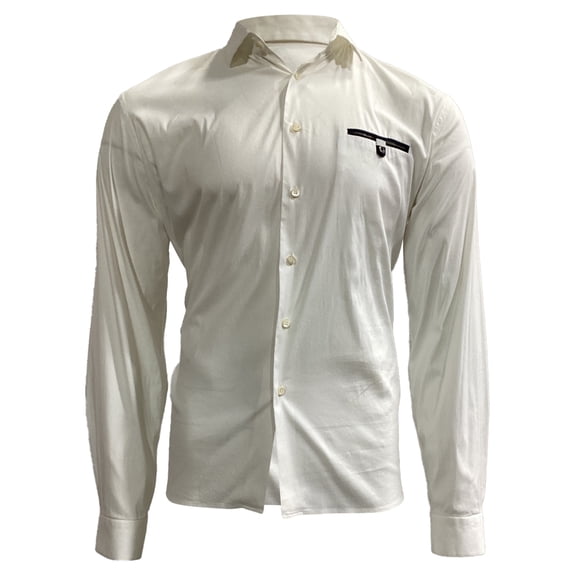 Pre-Owned Prada Button Up Shirt in White Cotton
