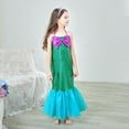 thumbnail image 4 of Disfraz De Sirena Ariel Para Niñas Vestido Sin Mangas Halloween Navidad Ropa Para Niños Princesa Regalo De Cumpleaños De Fiesta Elegante Conjunto Completo, 4 of 4
