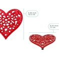 thumbnail image 2 of Comfify Cast Iron Heart Shaped Trivet Set, 6 Piece Set with Rubber feet, Heat Resistant Table Protector for Kitchen Countertop and Dining Table, 2 of 7