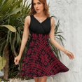 thumbnail image 7 of Red Latvian Lielvarde Belt Motif Dress Summer Street Style Dresses Female Sleeveless Printed Sundress, 7 of 7