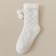 thumbnail image 5 of Goodw7 Non Slip Floor Socks for Women Men, Thick Warm Fleece Cuff Cable Knit Socks with Grips, Cozy Mid Calf Indoor Home Socks for Winter Lounging, 5 of 5