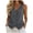 Gray, variant on Vest Tops for Women Summer Cotton Linen Sleeveless Dressy Casual Button down V Neck Waistcoat Vests