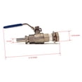 thumbnail image 2 of The ROP Shop 1/2" Steel Ball Valve with Hose Barb & Weldless Bulkhead for Horiznext 846468476, 2 of 6