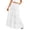 White, variant on yillto Cotton Skirts for Girls Elastic Waist Pleated A Line Long Skirt Ribbon Maxi Skirts 3-10 Years