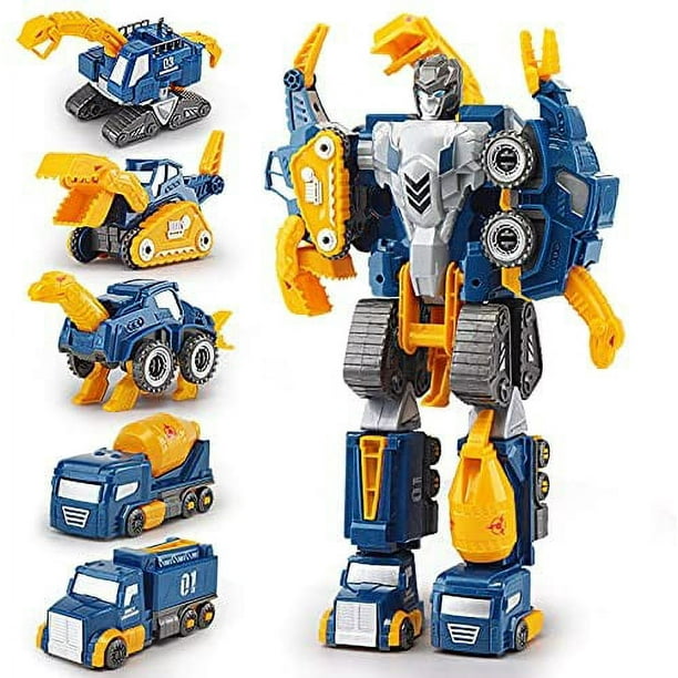 Toys for 3 4 5 6 7 Year Old Boys Construction Vehicle Toy Magnetic Set 5 in 1 Educational STEM Building Car Kit Walmart