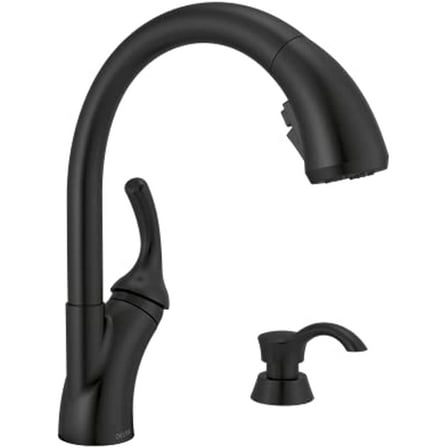 Delta Shiloh Mid-Rise Pull-Out Matt Black Kitchen Faucet