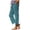 Green, variant on Cotton Linen Pants for Women Polka Dots Print Pockets Side Split Straight Leg Beach Casual Summer Trousers (2XL, Purple)
