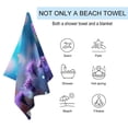 thumbnail image 2 of Watercolor Wildflowers Beach Towel Microfiber Beach Towels Sand Free Quick Dry Lightweight Travel Towels, 2 of 7