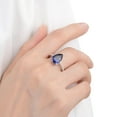 thumbnail image 4 of Ceylon Sapphire Teardrop Ring, 4 of 9