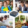 thumbnail image 5 of Fiambrera de acero inoxidable, 2 compartimentos a prueba de fugas Bento Box con caja de utensilios integrada para niños y adultos Contenedores de almuerzo para llevar con bolsa de almuerzo aislada y u JFHHH pequeña, 5 of 5