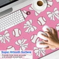 thumbnail image 2 of Long Mouse Pads for Desk,Pink Bows and Baseballs Pattern Desk Mats on Top Of Desks, Desk Mouse Pad Extra Large with 3mm Non-Slip Base and Stitched Edge for Gaming,Office,Work,Home 47.3"x23.6", 2 of 6