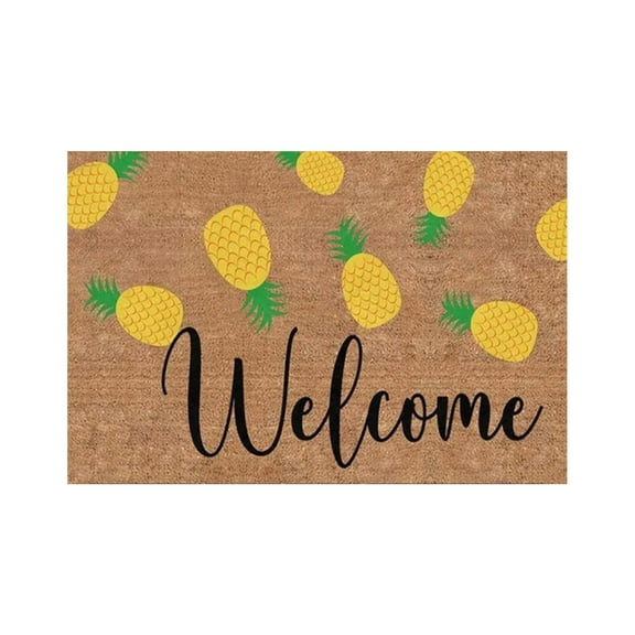 Giyblacko Area Rug Door Mats The Newest Fun Pineapple Letter Printed Door Mat Door Carpet For Entrance Front Door Outdoor Entrance Porch Mat With Slip Polyester Fun Floor Mat