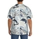 thumbnail image 3 of Fotbe Sea Animal Camisa Estampada de Manga Corta para Hombre, Casual de Verano, Estilo Playero, Sin Arrugas-Small, 3 of 5