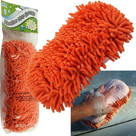 Clean at Last Microfiber Washing Sponge, Orange
