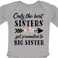 thumbnail image 4 of Inktastic Only the Best Sisters Get Promoted to Big Sister Boys or Girls Long Sleeve Baby Bodysuit, 4 of 5