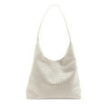 thumbnail image 3 of Faux Leather Tote Bag for Women Top-Handle Shoulder Bag Large Capacity (White One Size), 3 of 3