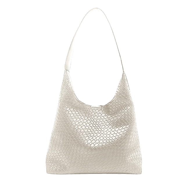 Ediodpoh Large Capacity Tote Bag For Women Versatile Shoulder Bag For Everyday Use Stylish Design Perfect For Work And Leisure White