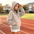 thumbnail image 6 of VIPOIN Full‑Zip Hoodie for Kids, Long Sleeve Hooded Sweatshirt for Boys Girls, Spring Fall Outerwear, 6 of 8