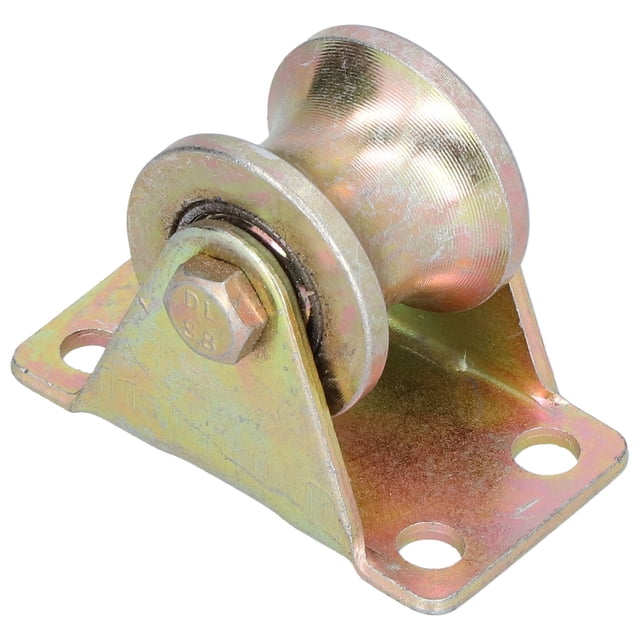 Mgaxyff Grooves Wheel Duty Caster,U‑Type Grooves Wheel Rolling Gate Wire Rope Rail Grooves Wheel Caster With Bracket 32mm / 1.3in,Wire Rope Rail Wheel