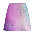thumbnail image 6 of Glittery Pastel Abstract Art Women's High Waist Skirt Stretchy Casual Mini Skirt, 6 of 8