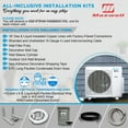 thumbnail image 4 of Klimaire 3-Zone Ductless Mini-Split Heat Pump AC 27,000 BTU, Wall Mounted (12K + 12K + 12K BTU), 23.5 SEER2, All-Inclusive Installation Kits, 4 of 6