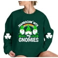 thumbnail image 4 of Cute Sweatshirts for Women Graphic Print Round Neck Long Sleeve Casual Loose Pullover Shirts Spring Fall Tops(Green,XS), 4 of 4