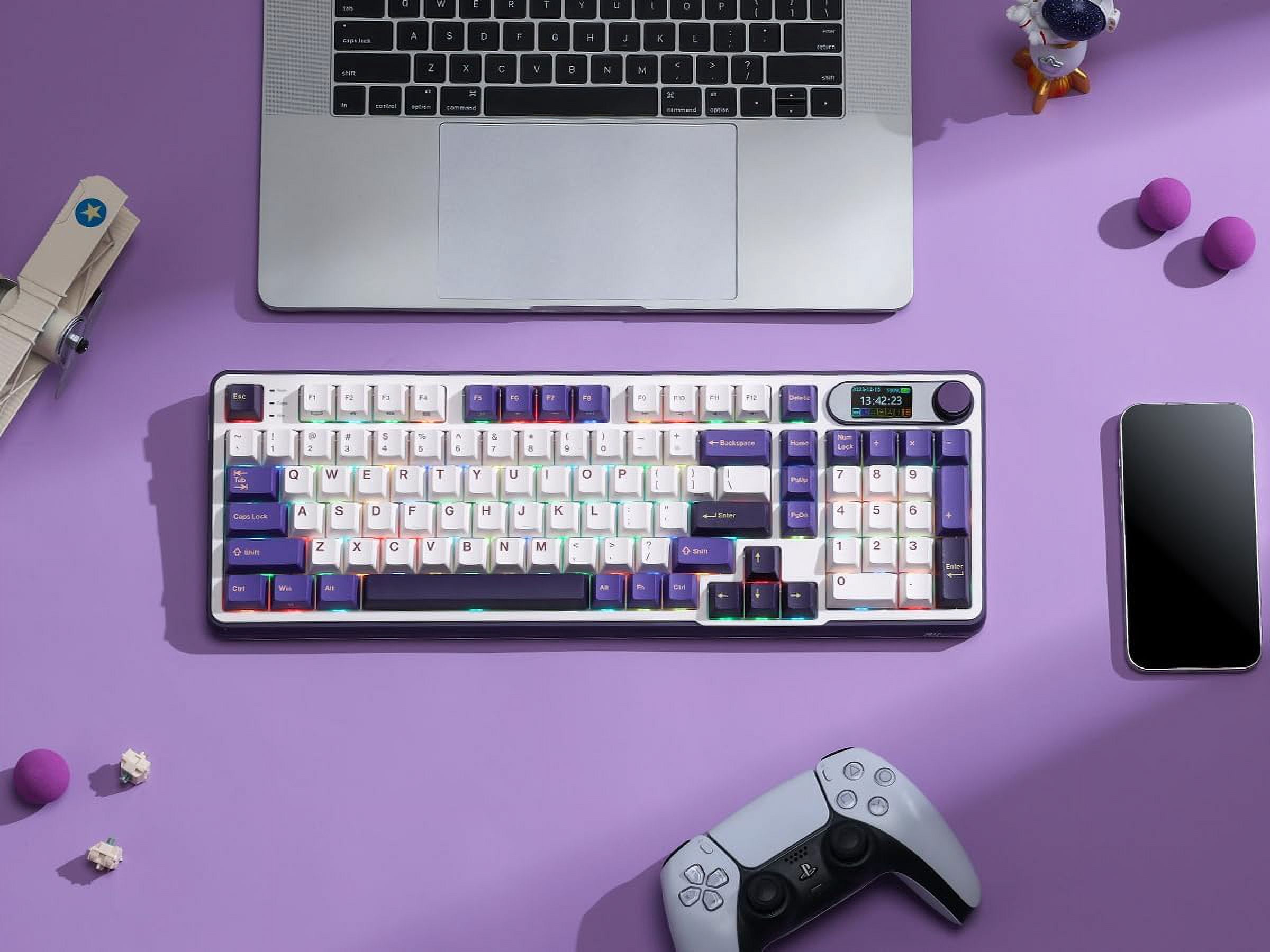 RK ROYAL KLUDGE S98 FR – Kabellose Mechanische Tastatur Mit Display, 98 Tasten, Hot-Swap