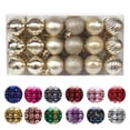 thumbnail image 2 of 30 piezas de bolas de Navidad adornos inastillables decoraciones para árboles de Navidad juego de bolas colgantes para decoración de fiesta de Kits de decoración para fiestas Dorado champagne Bearachild HA007626-13B, 2 of 6