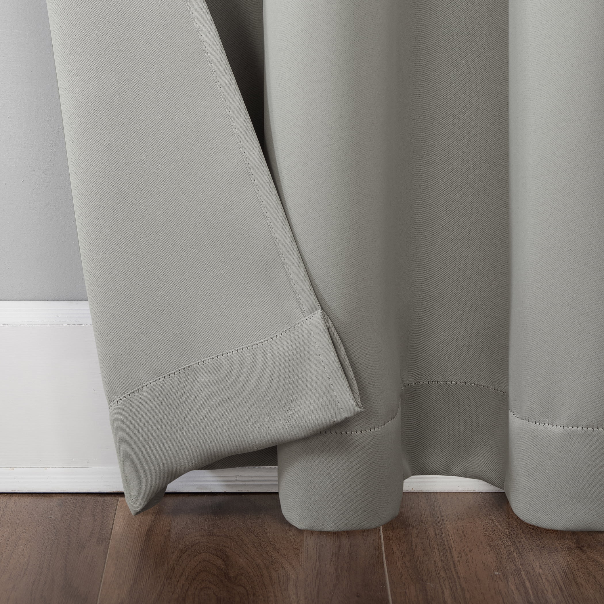 Sun Zero Brant Tab Top Energy Saving Blackout Window Curtain Panel, 40"x63", Gray