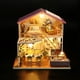 thumbnail image 1 of Wooden Cottage Model Little House Toys Doll House Furniture Accessories Dollhouse Miniature Building Kits Gift For Children heqiyong LED, 1 of 2