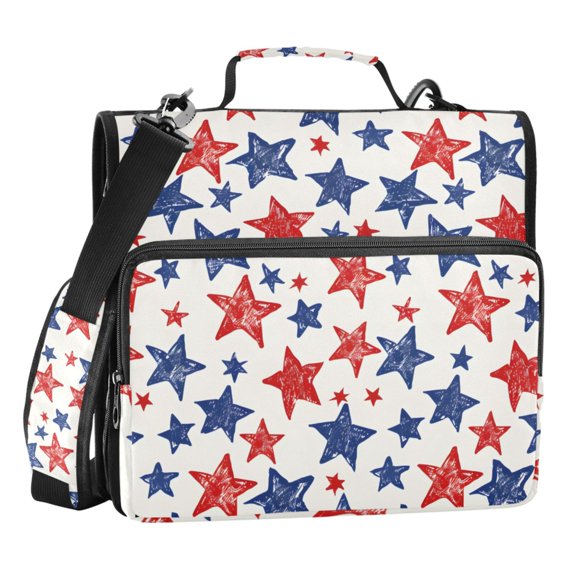 ALAZA Zipper Binder Star 3 Ring Trapper Keeper File Folder Organizer Bag