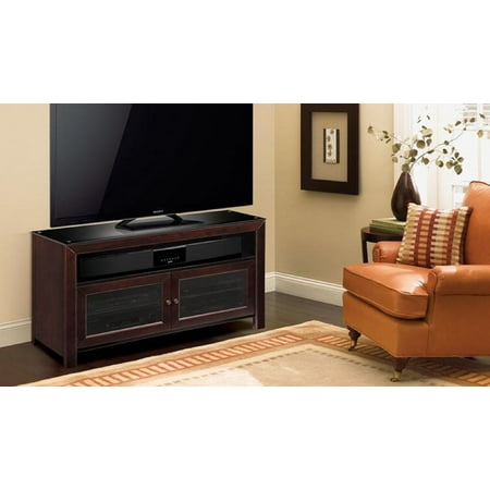 Bell'O - A/V Cabinet for Most Flat-Panel TVs Up to 55" - Deep Mahogany