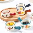 thumbnail image 3 of Hand-painted Milk Pitcher With Handle Ceramic Dipping Saucer Western Steak Sauce Pot, 3 of 7