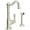Polished Nickel, variant on Rohl Italian Kitchen Cinquanta Single Hole Faucet In Satin Nickel With Single Side Metal Lever Sidespray And 9" Reach Swiveling Column Spout