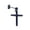 Black, variant on Ayyufe Pack Of 1 Punk Men Women Stainless Steel Cross Dangle Ear Stud Earring Party
