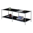 thumbnail image 1 of Convenience Concepts Table Basse Royal Crest en Verre Chromé et Noir, 1 of 6