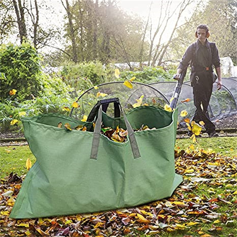 Kepooman 2 IN 1 Lawn Garden Bags Reusable Yard Waste Bag with Gardening Gloves - Patio Standable Bag,Leaf Bag,Trash Containers,Plant Clippings Bag with Handles, Green Kepooman 2 IN 1 Lawn Garden Bags Reusable Yard Waste Bag with Gardening Gloves - Patio Standable Bag,Leaf Bag,Trash Containers,Plant Clippings Bag with Handles, Green