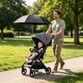 thumbnail image 7 of Gallickan Stroller Sun Umbrella, Universal Clip-On Baby Pram Parasol, UPF50+ Adjustable Shade for Wagon, Camping Cart, Black, 7 of 7