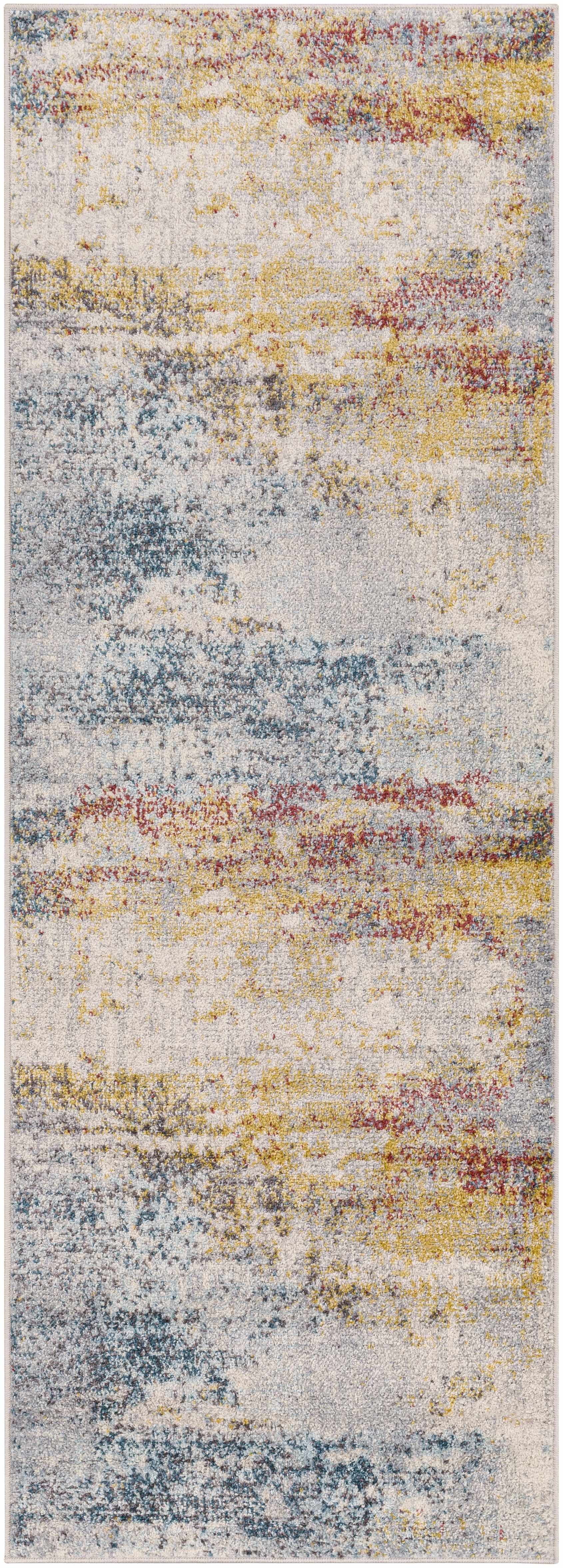 BoutiqueRugs Alexandra Contemporary Area Rug - Navy, Ice Blue, Gray - 7'10" Round