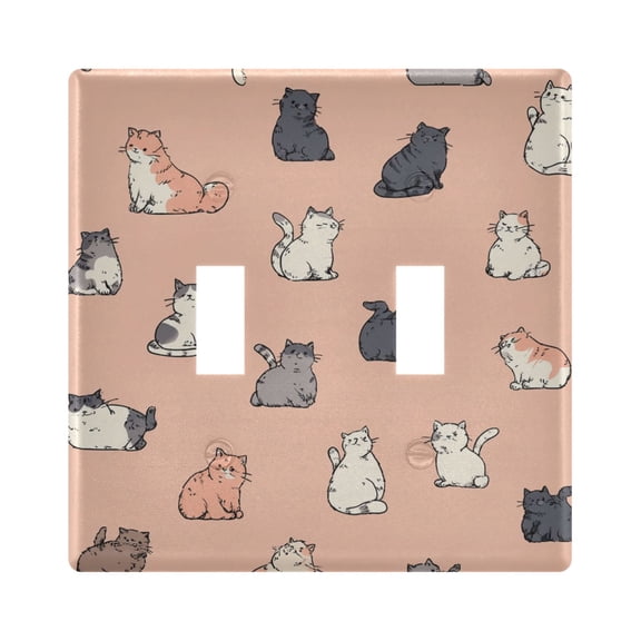 Light Switch Cover Cute Cat Plates Faceplate Decorative Switch Plate for Bedroom Home Decor